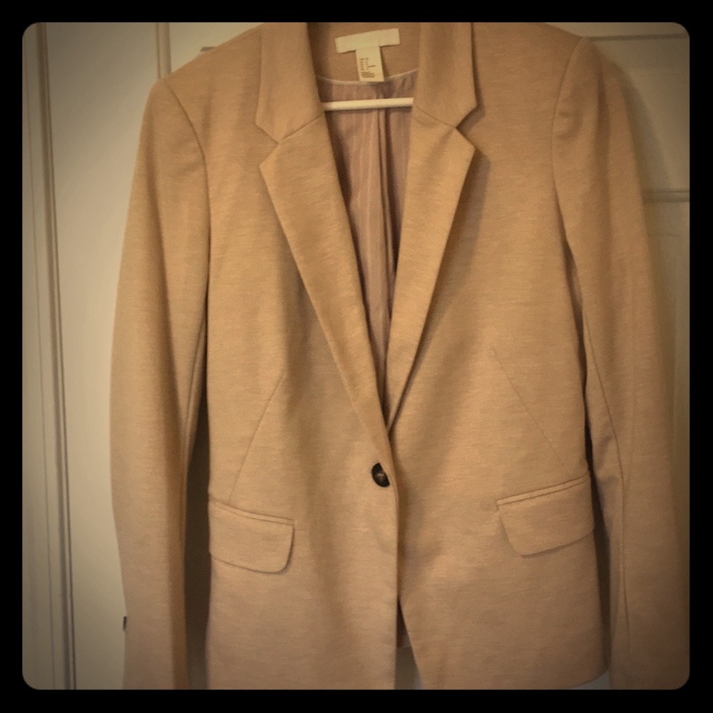 H&M Fitted Blazer Size 8 Tan